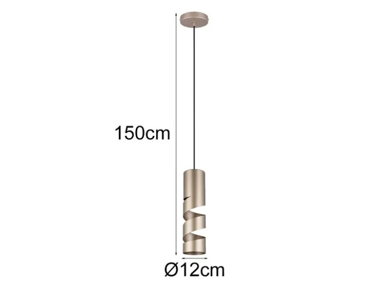 Moderne kleine Pendelleuchte STREAM 1-flammig aus Metall in Coffee, Ø 12cm