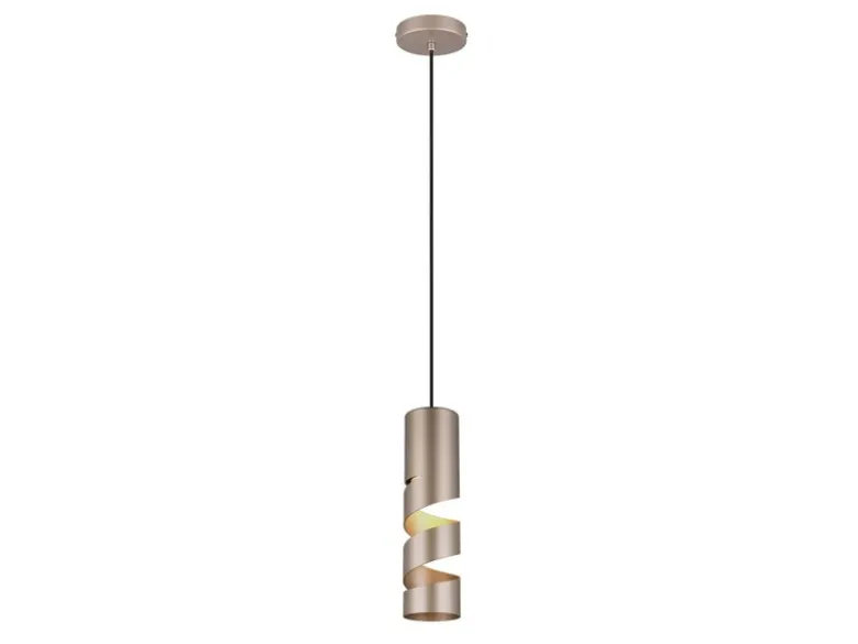 Moderne kleine Pendelleuchte STREAM 1-flammig aus Metall in Coffee, Ø 12cm