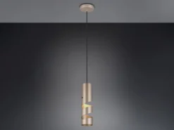 Moderne kleine Pendelleuchte STREAM 1-flammig aus Metall in Coffee, Ø 12cm