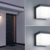 Moderne LED Außenwandlampen in Anthrazit IP54 - 2er Set Außenbeleuchtung Haus