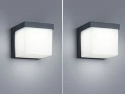 Moderne LED Außenwandlampen in Anthrazit IP54 - 2er Set Außenbeleuchtung Haus