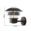 Moderne LED Außen Wandlaterne stehend, Aluminium Schwarz, Höhe 23cm