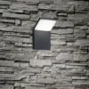 Moderne LED Außenwandleuchte PEARL Aluminium Anthrazit, Höhe 16cm