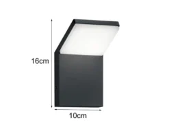 Moderne LED Außenwandleuchte PEARL Aluminium Anthrazit, Höhe 16cm