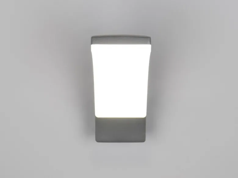Moderne LED Außenwandleuchte BEJA aus Aluminium in Anthrazit, Höhe 22,5cm