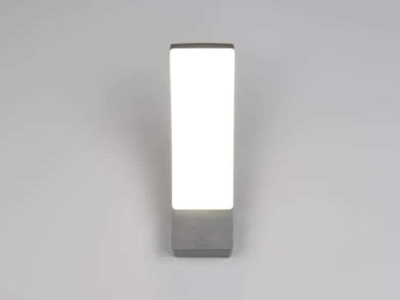 Moderne LED Außenwandleuchte BEJA aus Aluminium in Anthrazit, Höhe 22,5cm