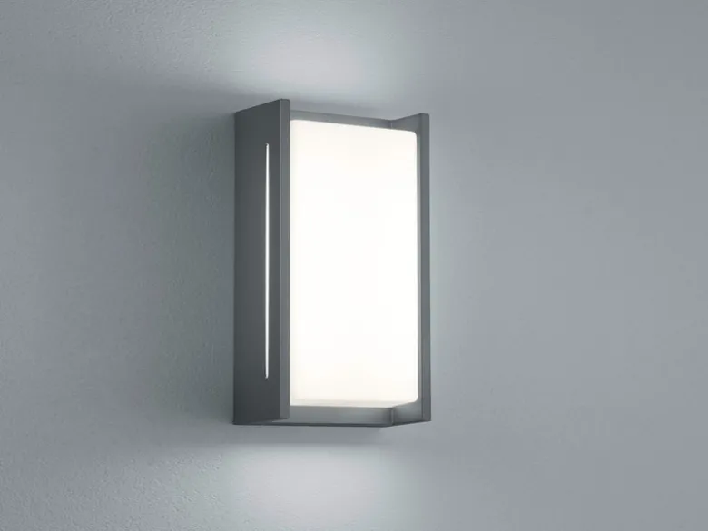 Moderne LED Außenwandleuchte INDUS aus Aluminium in Anthrazit, IP54