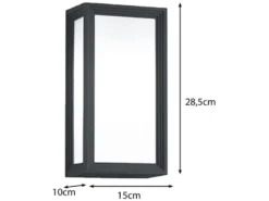 Moderne LED-Außenwandleuchte TIMOK, anthrazit, IP54, inkl. E27 LED Leuchtmittel