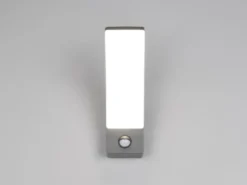 Moderne LED Außenwandleuchte BEJA mit Bewegungsmelder in Anthrazit, Höhe 22,5cm