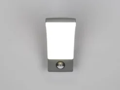 Moderne LED Außenwandleuchte BEJA mit Bewegungsmelder in Anthrazit, Höhe 22,5cm