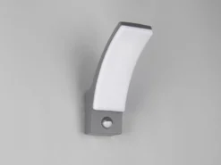 Moderne LED Außenwandleuchte BEJA mit Bewegungsmelder in Anthrazit, Höhe 22,5cm