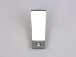 Moderne LED Außenwandleuchte BEJA mit Bewegungsmelder in Anthrazit, Höhe 22,5cm
