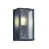 Moderne LED Außenwandleuchte in Anthrazit mit Glas, Höhe 26cm