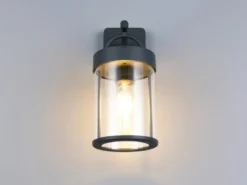 Moderne LED Außenwandleuchte Laterne in Anthrazit, Höhe 29cm
