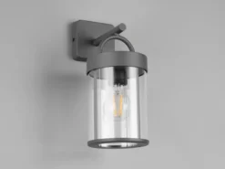 Moderne LED Außenwandleuchte Laterne in Anthrazit, Höhe 29cm