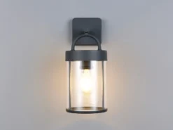 Moderne LED Außenwandleuchte Laterne in Anthrazit, Höhe 29cm