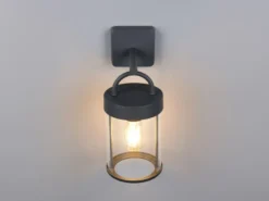 Moderne LED Außenwandleuchte Laterne in Anthrazit, Höhe 29cm