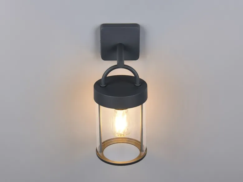 Moderne LED Außenwandleuchte Laterne in Anthrazit, Höhe 29cm