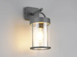 Moderne LED Außenwandleuchte Laterne in Anthrazit, Höhe 29cm