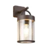 Moderne LED Außenwandleuchte Laterne in Rostoptik, Höhe 29cm