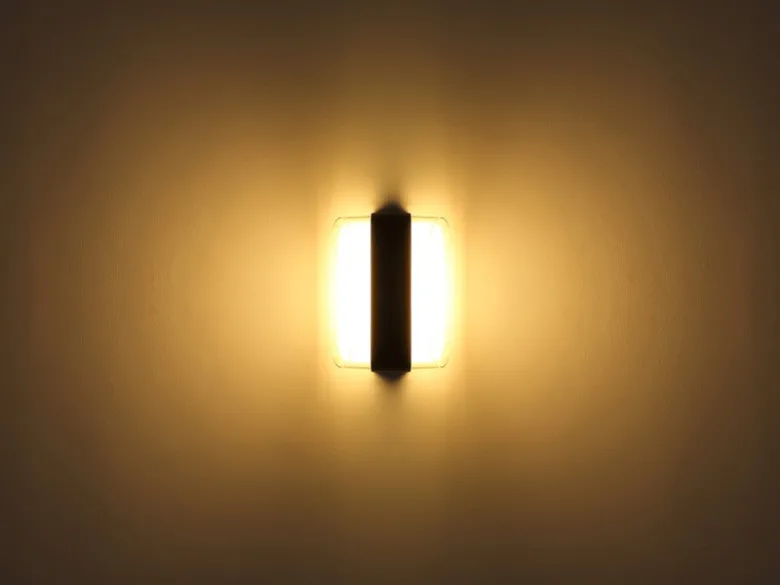 Moderne LED Außenwandleuchte PLIXON aus Metall Anthrazit, Höhe 16cm