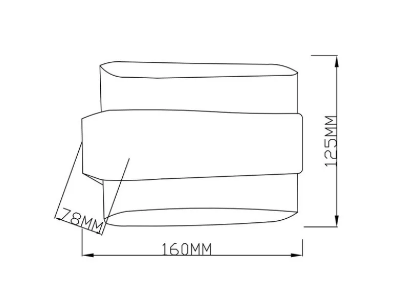 Moderne LED Außenwandleuchte PLIXON aus Metall Anthrazit, Höhe 16cm
