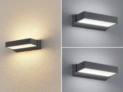 Moderne LED Außenwandleuchte Anthrazit IP65 - 2er SET für Fassadenbeleuchtung