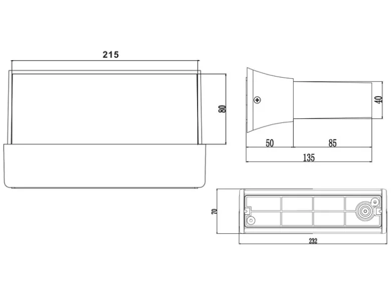 Moderne LED Außenwandleuchte Anthrazit IP65 - 2er SET für Fassadenbeleuchtung