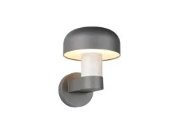 Moderne LED Außenwandleuchte in Anthrazit & Betonoptik, Höhe 24cm