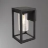 Moderne LED Außenwandleuchte Laterne aus Aluminium in Schwarz, Höhe 27cm