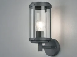 Moderne LED Außenwandleuchte Laterne in Anthrazit - Fassadenbeleuchtung
