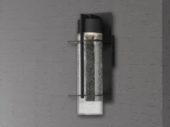 Moderne LED Außenwandleuchte EAMES aus Aluminium, Höhe 37cm