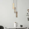Moderne LED Cluster Pendelleuchte 3-flammig aus Metall in Coffee Tönen, Ø 28cm