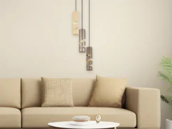 Moderne LED Cluster Pendelleuchte 3-flammig aus Metall in Coffee Tönen, Ø 28cm