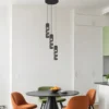 Moderne LED Cluster Pendelleuchte 3-flammig aus Metall in Schwarz, Ø 28cm