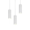 Moderne LED Cluster Pendelleuchte 3-flammig aus Metall Weiß Ø 28cm