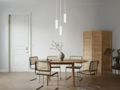 Moderne LED Cluster Pendelleuchte 3-flammig aus Metall Weiß Ø 28cm