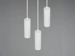 Moderne LED Cluster Pendelleuchte 3-flammig aus Metall Weiß Ø 28cm