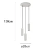 Moderne LED Cluster Pendelleuchte 3-flammig Hellgrau Ø 28cm