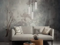 Moderne LED Cluster Pendelleuchte 3-flammig Hellgrau Ø 28cm