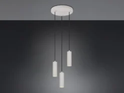 Moderne LED Cluster Pendelleuchte 3-flammig Hellgrau Ø 28cm