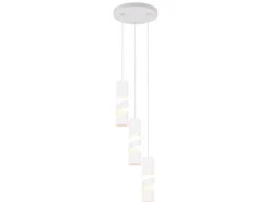 Moderne LED Cluster Pendelleuchte 3-flammig aus Metall in Weiß, Ø 28cm