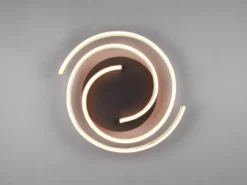 Moderne LED Deckenleuchte CAYA dimmbar über Schalter, hell Schwarz Gold Ø 50cm