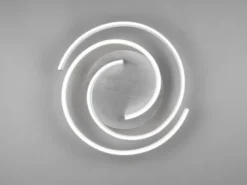 Moderne LED Deckenleuchte CAYA dimmbar über Schalter, hell Schwarz Silber Ø 50cm