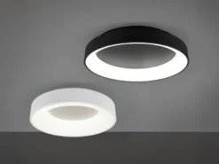 Moderne LED Deckenleuchte GIRONA Weiß dimmbar über Lichtschalter, Ø 45cm