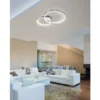 Moderne LED Deckenleuchte GRANADA dimmbar, Silber Chrom, Breite 59cm