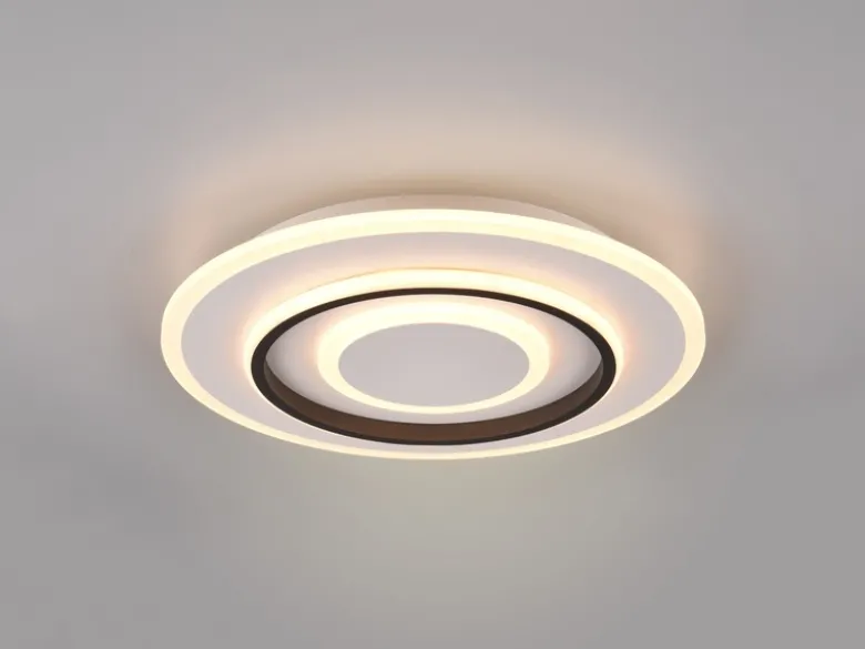 Moderne LED Deckenleuchte JORA flach & hell mit Fernbedienung dimmbar Ø 41cm