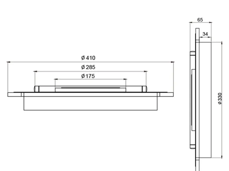 Moderne LED Deckenleuchte JORA flach & hell mit Fernbedienung dimmbar Ø 41cm
