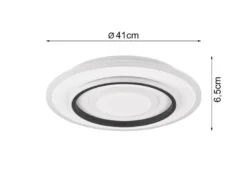 Moderne LED Deckenleuchte JORA flach & hell mit Fernbedienung dimmbar Ø 41cm