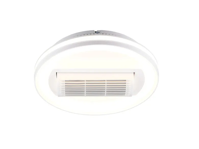 Moderne LED Deckenleuchte KURULA mit Fernbedienung und Ventilator Ø 48cm